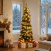 Tangkula Pre-Lit Artificial Christmas Tree w/ 791 Branch Tips Warm White LED Lights - 2 of 4