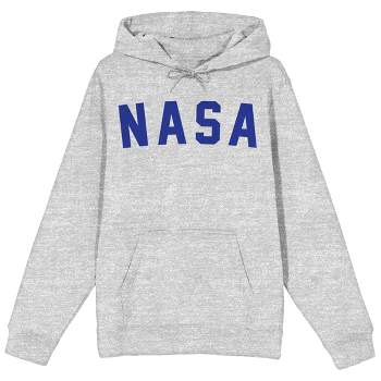 NASA Logo Long Sleeve Athletic Heather Men's Hooded Sweatshirt