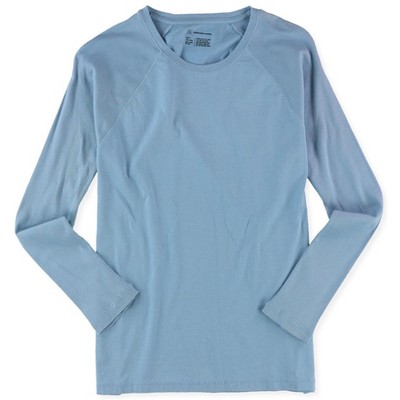 I.N.C International Concepts Mens Solid Raglan Graphic T-Shirt, Blue, Large