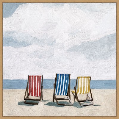 Amanti Art Beach Trip II by Emma Scarvey Canvas Wall Art Print Framed 22 x 22-in.