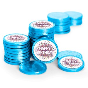 84 Pcs Birthday Candy Party Favors Chocolate Coins By Just Candy - All Colors - 1 of 1