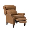 Ripheus Genuine Leather Manual Recliner with Nailhead Trims and Solid Wood Legs | KARAT HOME - 3 of 4