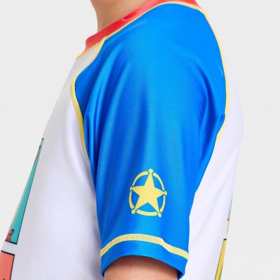 Disney Boys' Toy Story Rash Guard Swimsuit Tops - White 5-6 — фото 2