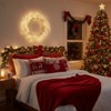 SEVOBAL Wreaths 24 Inch Christmas Wreath Front Door Decorations for Indoor Outdoor Festive Holiday Garland Christmas Paper Wreath, Gold, 24"*24"*4" - 4 of 4