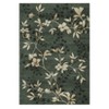 Modern Leaves Pattern Area Rug Botanical Print Washable Rugs for Living Room Bedroom Non-Slip Low Pile Floor Carpet - 3 of 4