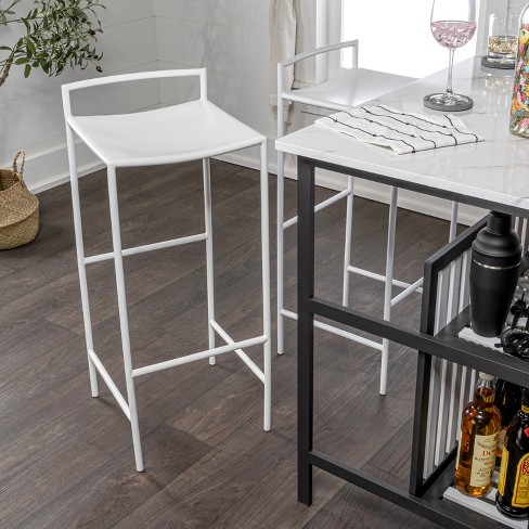Surf Table Bar Height Saddle Stool- White