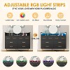 Zstar 8 Drawers Dresser for Bedroom, Living Room, Entryway with LED Light & Charging Station - 3 of 4