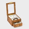 Small Burlwood Veneer Jewelry Organizer Box - A New Day™ Brown - 2 of 2
