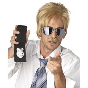 California Costumes Ace Detective Costume Wig and Moustache (Blonde) - 1 of 1