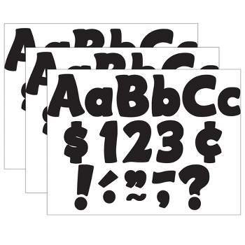 Teacher Created Resources® Black Funtastic 4" Letters Combo Pack, 208 Per Pack, 3 Packs