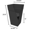 Bloem Finley Tall Indoor Outdoor Plastic Square Planter, 25in - 3 of 4