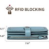 Hachikiko Leather RFID Blocking Wristlet Wallet - Large Capacity Credit Card Holder with 24 Card Slots & ID Windows - 3 of 4