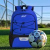 Soccer Bag, Soccer Backpack, Basketball Backpack with Cleat Shoe and Ball Compartments Sports Backpack for Volleyball Football for Men Women (Blue) - 3 of 4