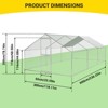 Chicken Cage, Metal Galvanized Pipe, Double Door + Pointed Roof + Polyester Rain Cover, Chicken Cages For Outside, Suitable for Farm Yard, Outdoor - 3 of 4