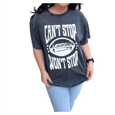 Women's Can't Stop Won't Stop Rocker Tee - FRIDAY + SATURDAY