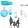 PartyWoo Balloons Light Blue 36 18 12 10 5 Inch 100 pcs - 2 of 4
