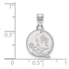 Black Bow Jewelry 14k White Gold Florida State Seminoles NCAA Small Pendant - 2 of 3