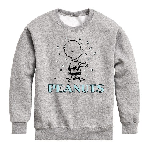 Boys' - Peanuts -  Graphic Long Sleeve Fleece Sweatshirt - image 1 of 4