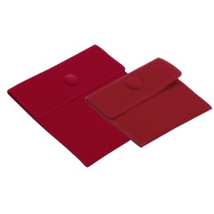 Unique Bargains Portable Velvet Jewelry Pouch with Snap Button for Necklace Watches 2 Pcs - 1 of 4