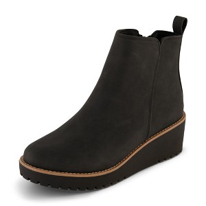 CUSHIONAIRE Women's Ilena wedge boot +Memory Foam, Wide Widths Available - 1 of 4