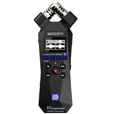 Zoom H1essential Stereo Handy Recorder with 32-Bit Float, Accessibility, X/Y Microphones, Record to SD Card