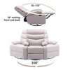 Hzlagm Everglade 30.2 in. W Technical Leather Upholstered Swivel and Rocking Manual Recliner - 3 of 4