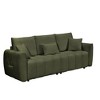 CAVINAS Sofa Chair Teddy Fabric Upholstered Lounge Chair Sofa with Pillows - 2 of 4