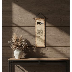 Cowboy Prayer Wall Hanging – 13 x 36 Inch Size for Home Decor by Manual Woodworkers and Weavers - 1 of 3