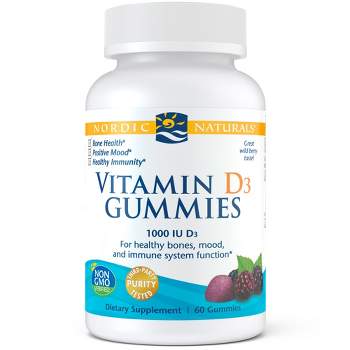 Nordic Naturals Vitamin D3 Gummies - Natural Cholecalciferol Vitamin D, Berry