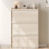 Shoe Cabinet with 3 Flip Drawers, Wooden Shoe Organizer Cabinet with Adjustable Shelf, Shoe Storage - 3 of 4
