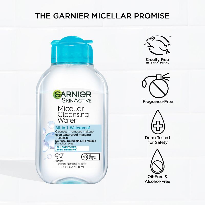 Garnier SkinActive Micellar Cleansing Water - For Waterproof Makeup, 6 of 17