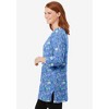 Woman Within Plus Size Perfect Printed Three-Quarter-Sleeve Scoopneck Tunic - 4 of 4