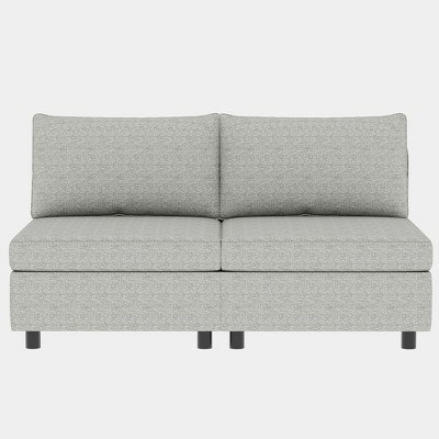 NicBex Armless Loveseat Sofa Modern Convertible 2 Seater Couch with Soft Cushion and Pillows for Living Room,Apartment