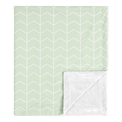 Image of Sweet Jojo Designs Boy, Girl, Unisex/Gender Neutral Baby Security Blanket Elephant Grey and Green