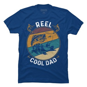 Men's Design By Humans Reel Cool Dad Fishing Boat Trip By KangThien T-Shirt - 1 of 2