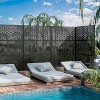 SpassWay 72"H x 47"W Outdoor Metal Garden Trellis Privacy Screen Lattice Panel Indoor Room Divider In White - 4 of 4