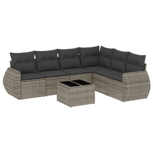 vidaXL Garden Sofa Set Grey - 1 of 4