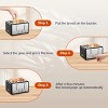 4 Slice Toaster Stainless Steel Retro Toasters, Bagel, Defrost, Reheat, Cancel Function 6 Shade Settings Removable Crumb Tray Auto Pop-Up, Kitchen - 2 of 3