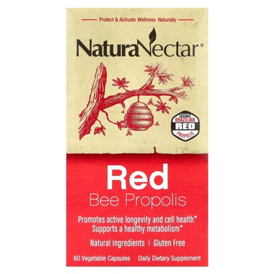 NaturaNectar Red Bee Propolis, 60 Vegetable Capsules