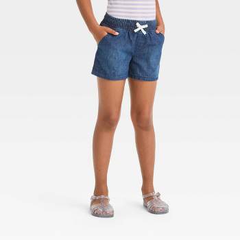 Girls' Mid-Rise Pull-On Jean Shorts - Cat & Jack™
