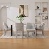 Modern Dining Chairs Set of 4,Chenille Upholstered Armless Chair with High Curved Back and Rubberwood Legs for Dining Room or Kitchen-Koiai - 2 of 4