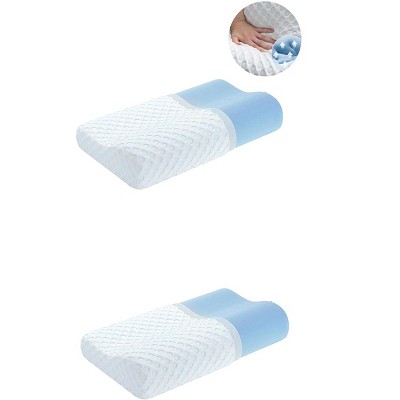 Dyonery 24" x 13.8" Neck Pillow Memory Foam Contour Pillow for Pain Relief Cervical Pillow for Sleeping, Orthopedic Pillow for Neck and Shoulder Pain