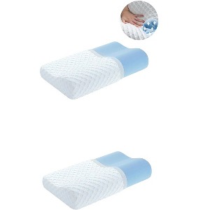 Dyonery 24" x 13.8" Neck Pillow Memory Foam Contour Pillow for Pain Relief Cervical Pillow for Sleeping, Orthopedic Pillow for Neck and Shoulder Pain - 1 of 4