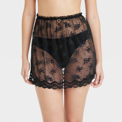 Women's Lace Lingerie Skirt - Colsie™ Black S