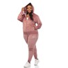 Women's Plus Size 2 Piece Velour Tracksuit Set Pink 3x - White Mark : Target