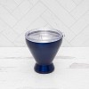 Cambridge Silversmiths Set of 4 11oz Cocktail Tumblers with Lids Brushed Blue: Stainless Steel, Dishwasher-Safe - 3 of 4