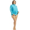 Sporti Women's Plus Size L/S Zip Front UPF 50+ Rash Guard - 4 of 4