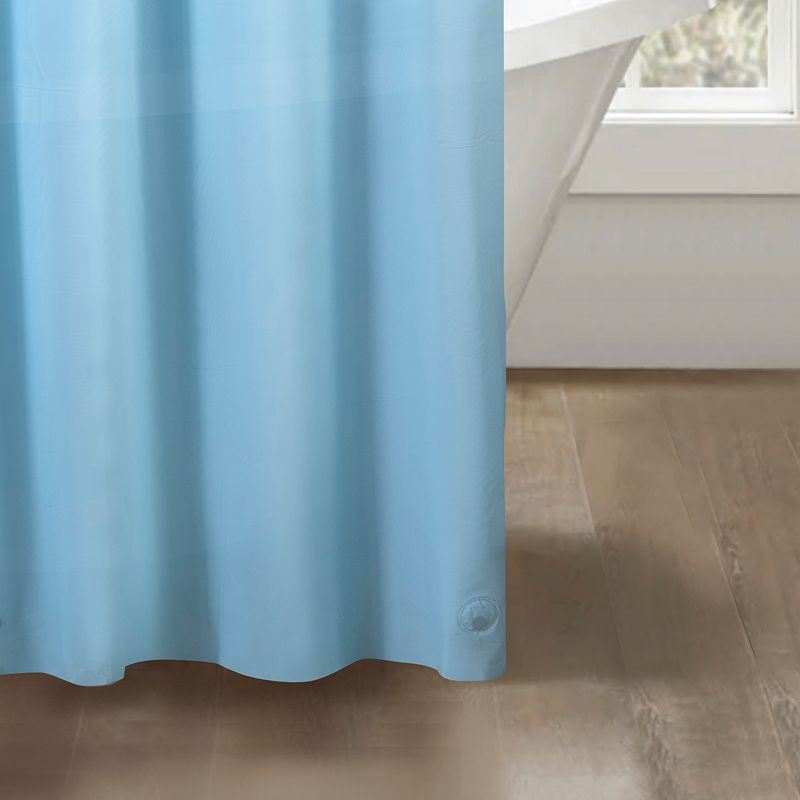 RT Designers Collection Home 3 Gauge Peva Stylish Shower Curtain Liner 70" x 72" Sky Blue, 2 of 4