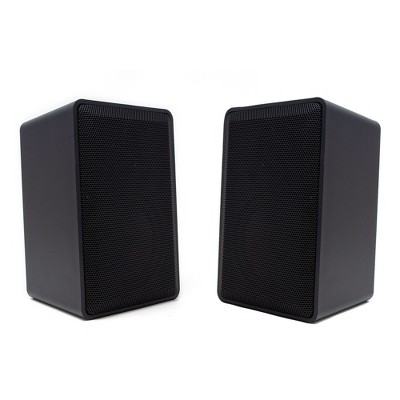 Legrand MS05OD-V1 Indoor-Outdoor Speakers (Pair) in Black with Included Mounting Brackets