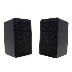 Legrand MS05OD-V1 Indoor-Outdoor Speakers (Pair) in Black with Included Mounting Brackets - 1 of 4